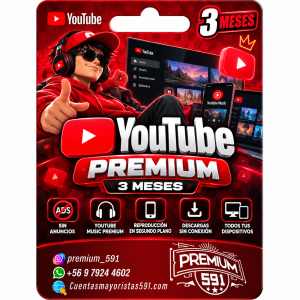 YouTube Premium 3 Meses | Cuenta Premium Sin Anuncios + YouTube Music